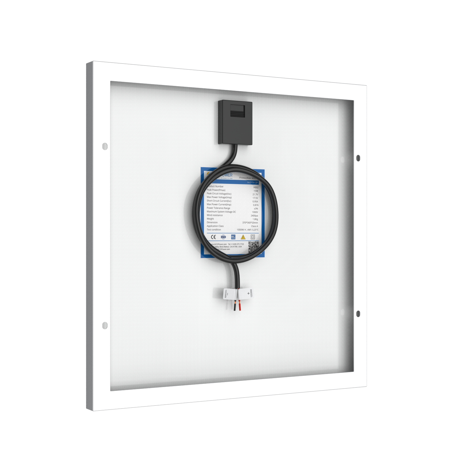 15 Watt 12 Volt Polycrystalline Solar Panel