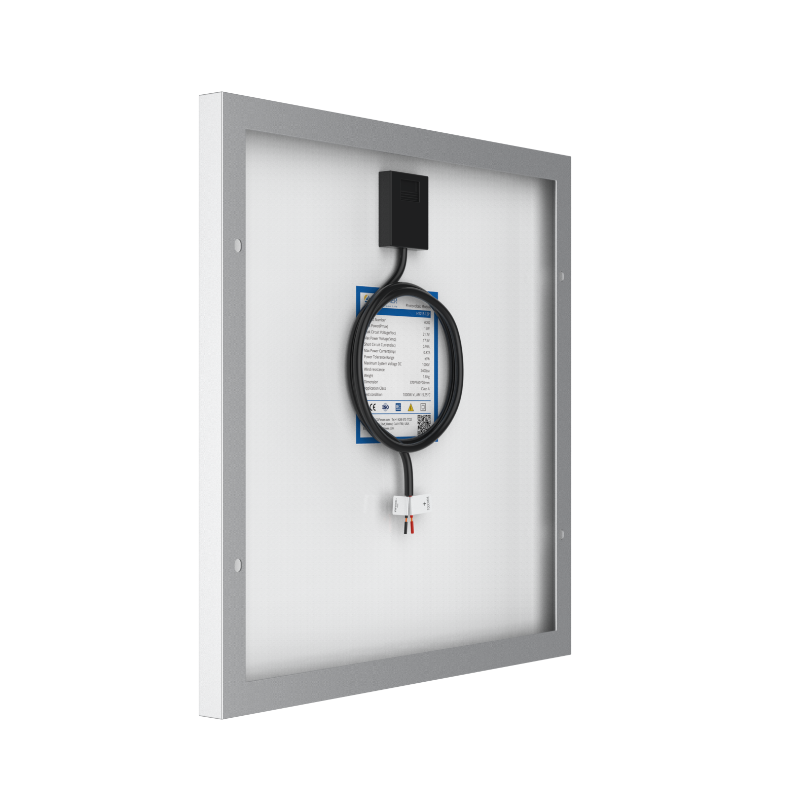 15 Watt 12 Volt Polycrystalline Solar Panel