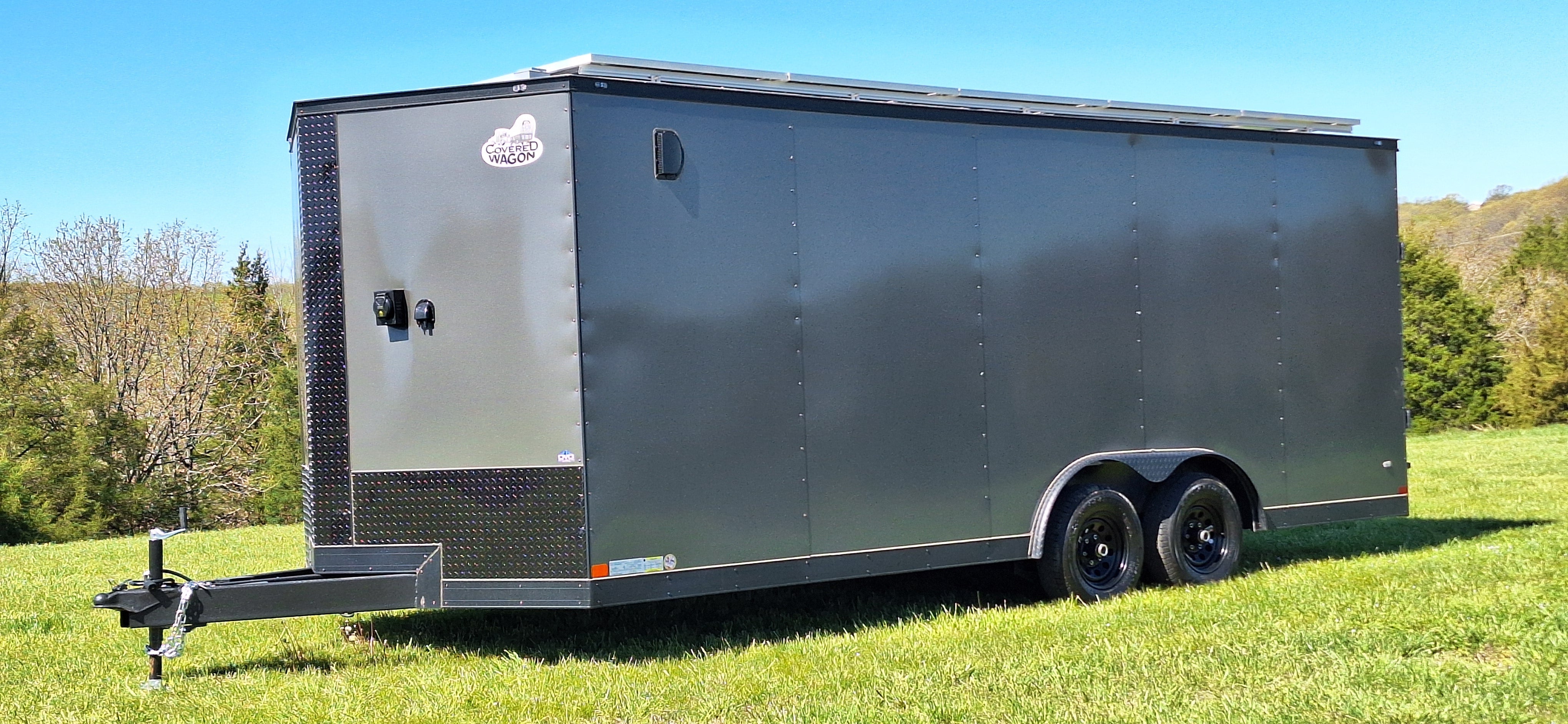 20' Enclosed SOLAR POWERED Offgrid Self-Sufficient Trailer - SOL-ARK 15K Version with 32K Lithium Battery