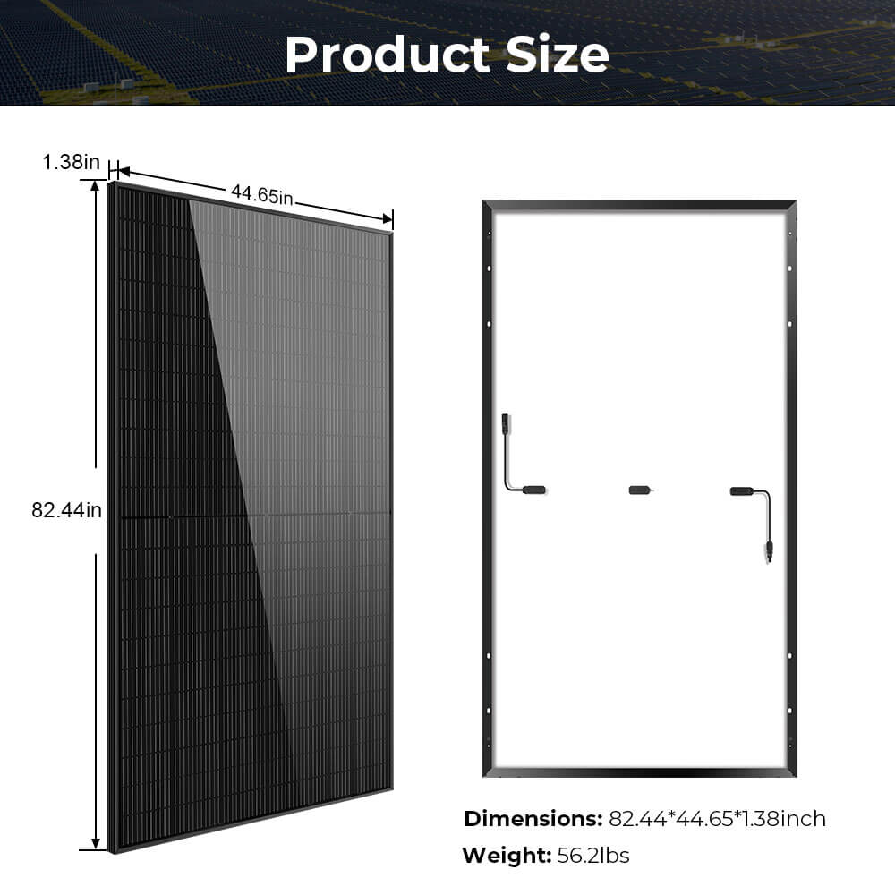 370W/ 415W/ 440W/ 500W Mono Black PERC Solar Panel UL 61730 CEC Listed