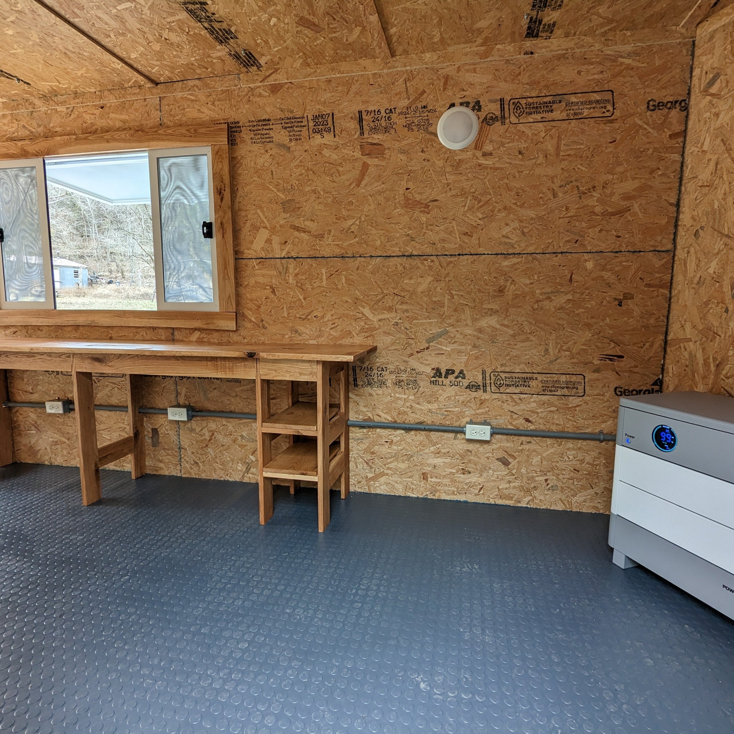 16' Enclosed SOLAR POWERED Offgrid Self-Sufficient Trailer - Concession Window Expanded Solar Array / Expanded Lithium battery bank - MOBILE STOREFRONT VERSION