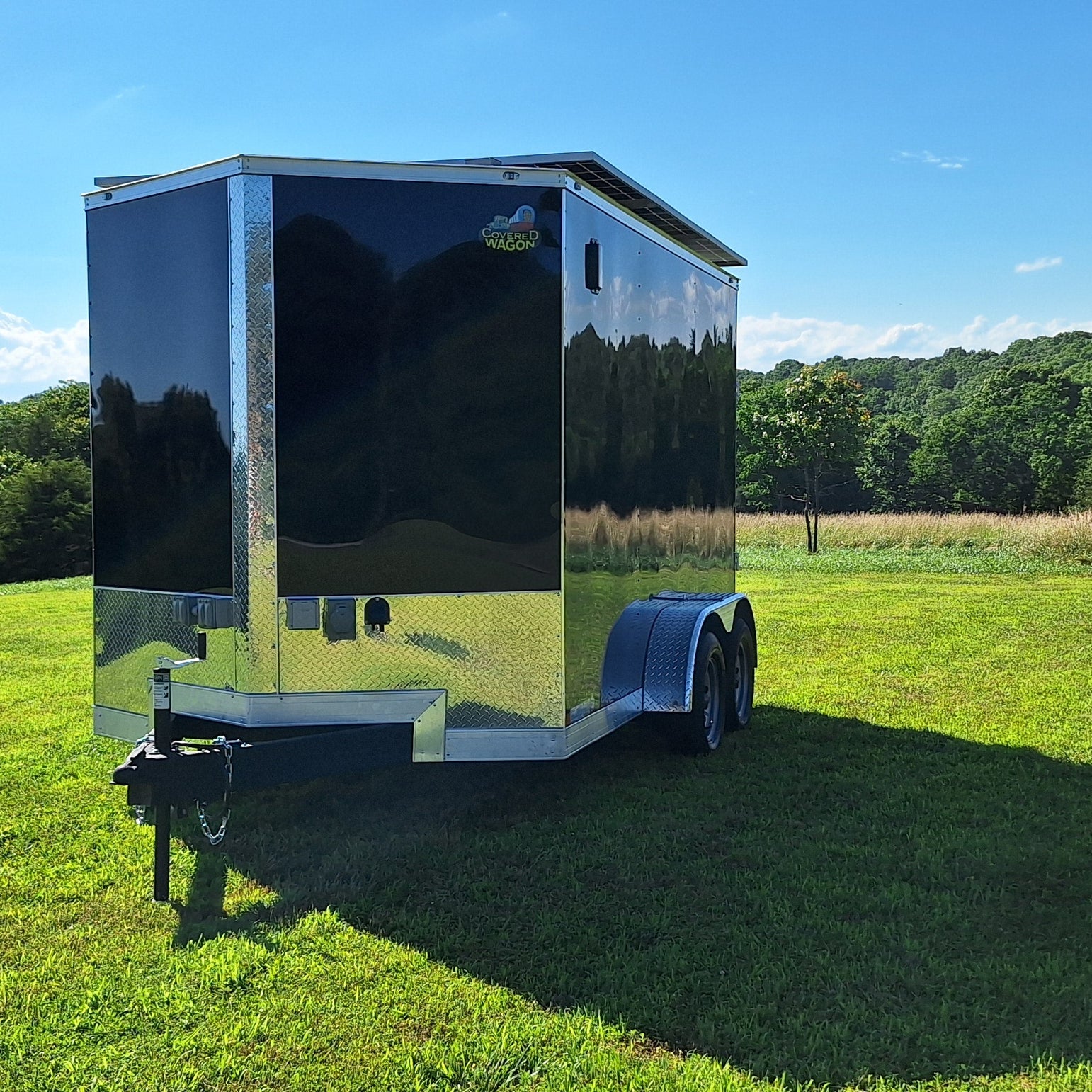 12' Enclosed SOLAR POWERED Offgrid Self-Sufficient Trailer BASE MODEL