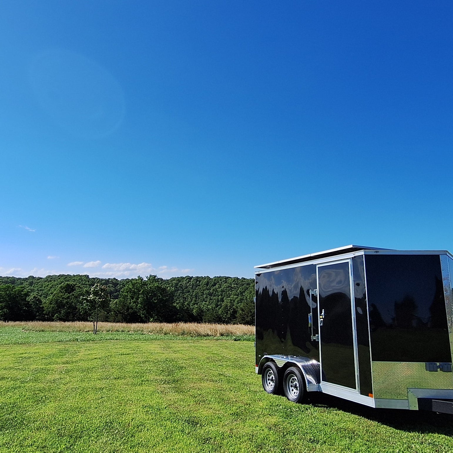12' Enclosed SOLAR POWERED Offgrid Self-Sufficient Trailer BASE MODEL