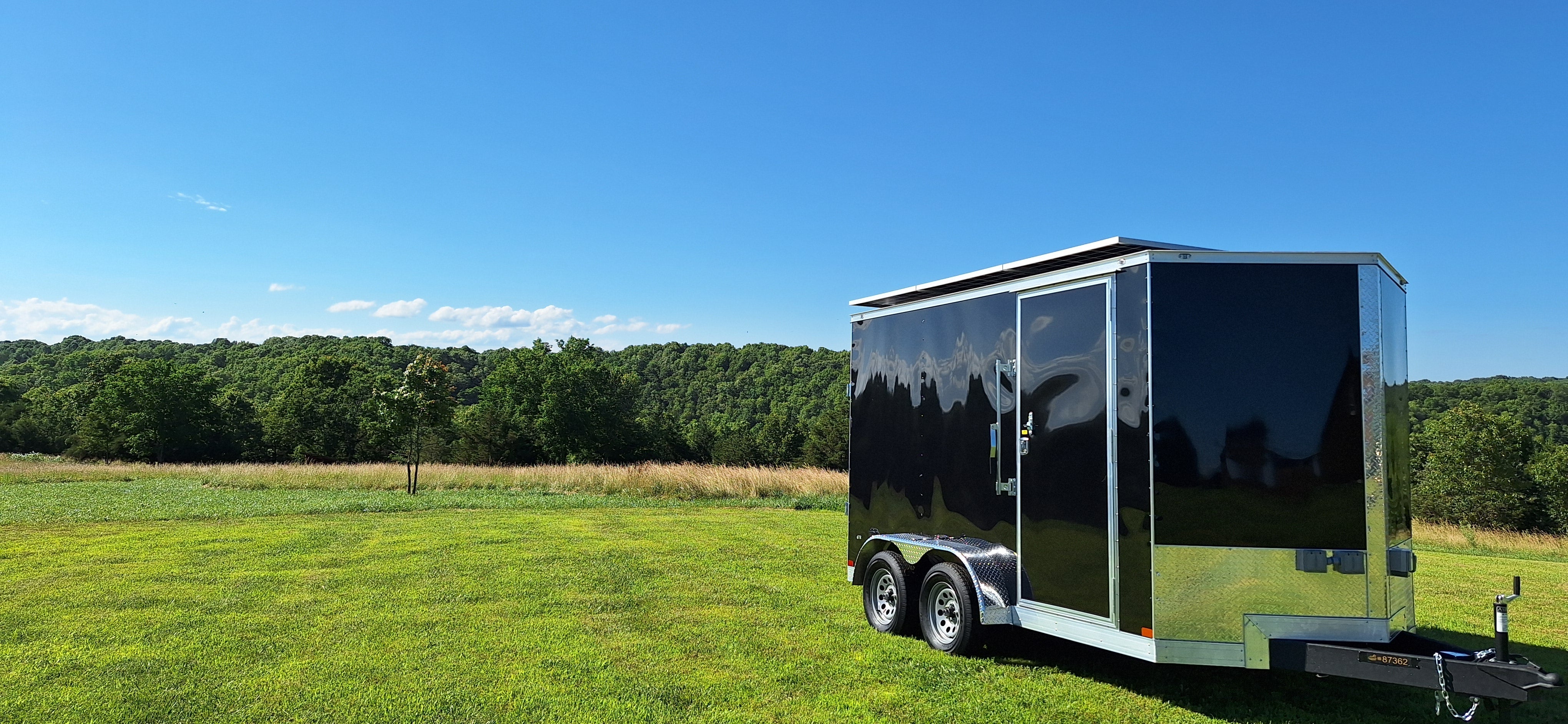 12' Enclosed SOLAR POWERED Offgrid Self-Sufficient Trailer BASE MODEL
