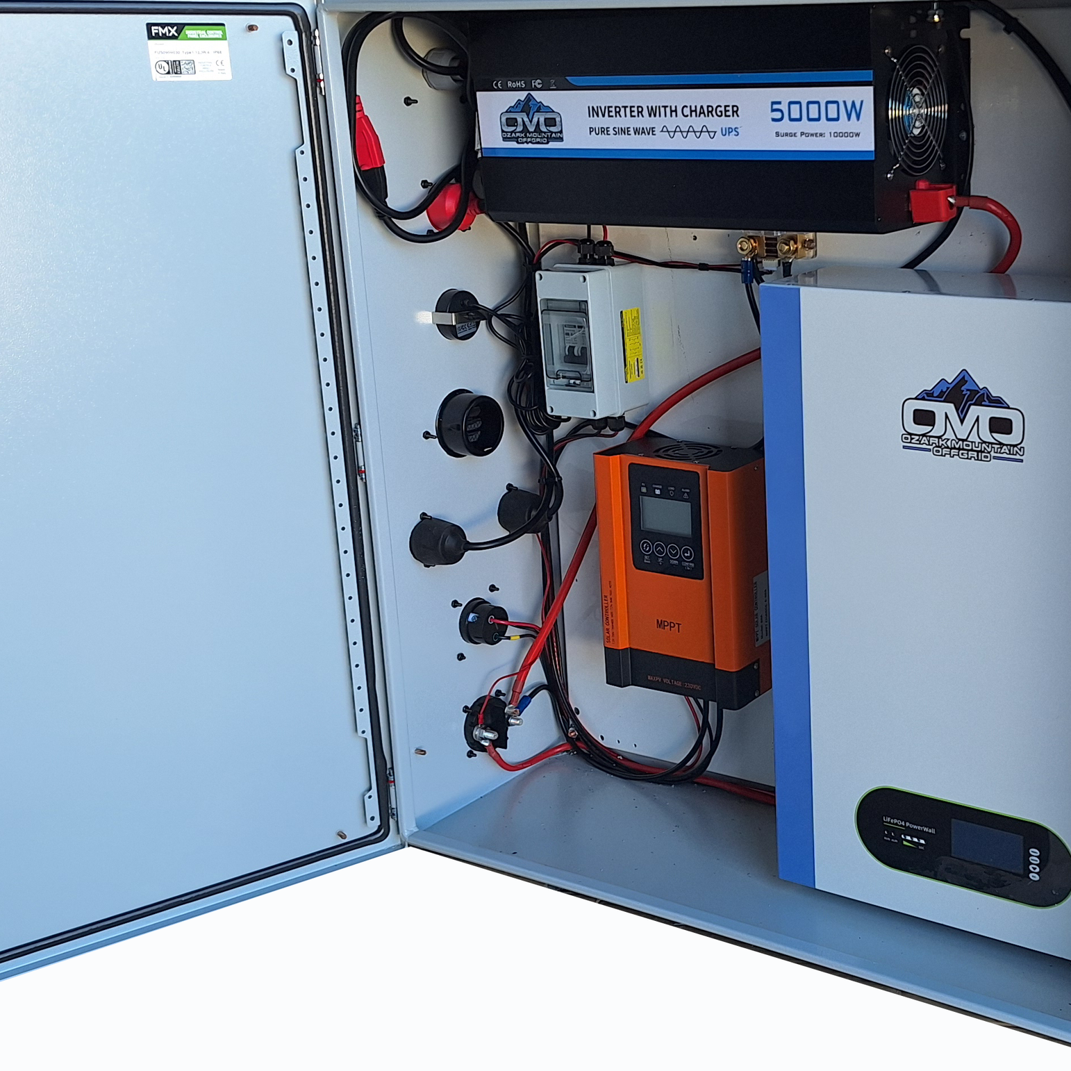 2.2KW Boat Dock Offgrid Solar Kit (4 Panel + 1 Lithium Battery) - Mountable with Plug and Play Connections