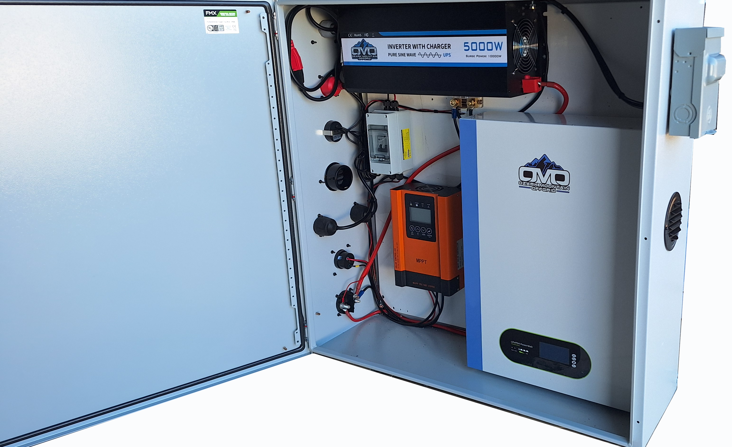 1.1KW Boat Dock Offgrid Solar Kit (2 Panel + 1 Lithium Battery) - Mountable with Plug and Play Connections