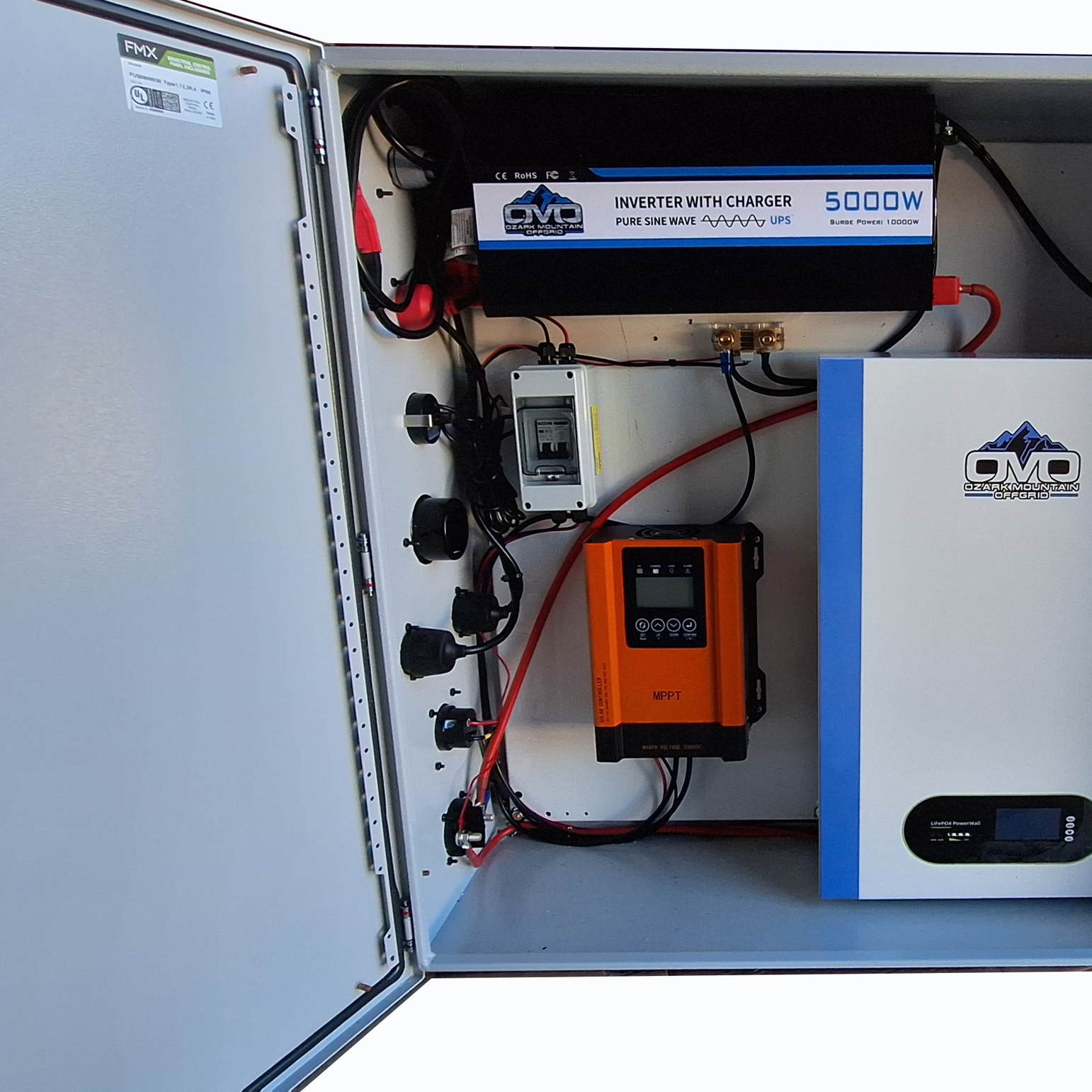 1.1KW Boat Dock Offgrid Solar Kit (2 Panel + 1 Lithium Battery) - Mountable with Plug and Play Connections