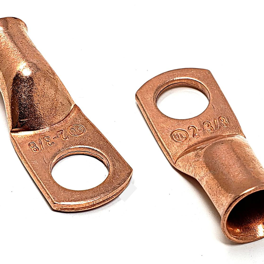 2 Gauge (AWG) Pure Copper Cable Lug Connector Ring Terminals