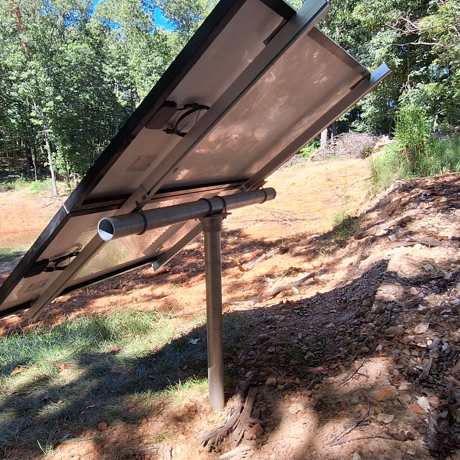 Adjustable Solar Panel 3" Pole Mount - 2x Solar Panels (Without Modules)