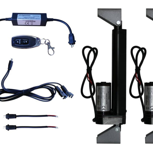 Linear Actuators 12-Volt 225lbs + Mounting Brackets with optional AC to 12 VDC Power Supply and/or Wireless Remote Control DPDT Switch