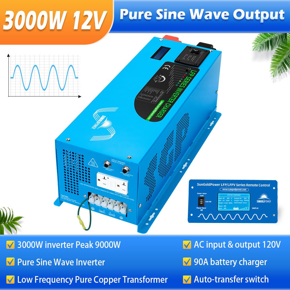 2000W/ 3000W/ 4000W DC 12V Pure Sine Wave Inverter With Charger