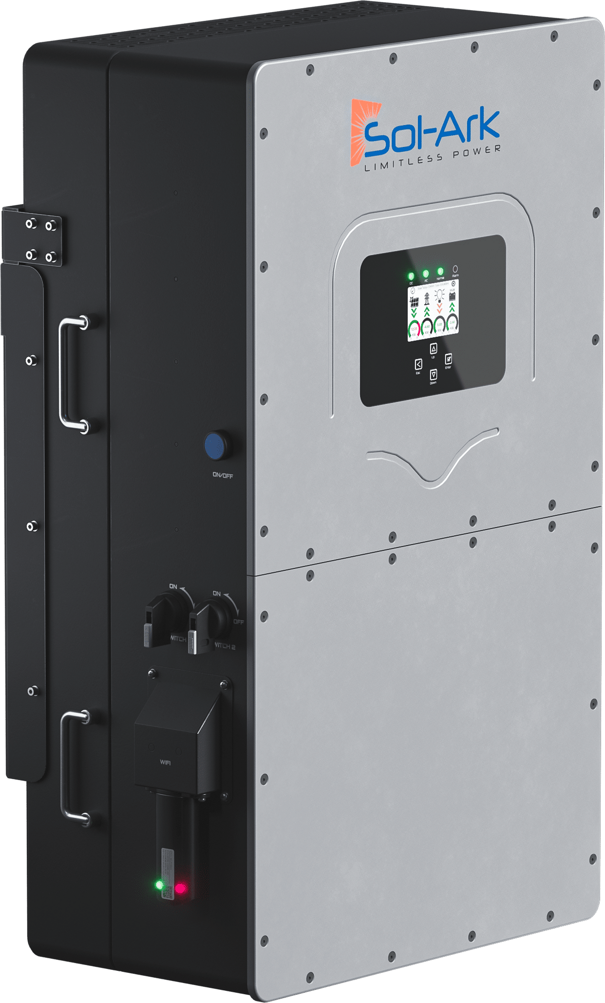 Commercial 60KW Solar Array - 3 Phase 208V Solar Kit + 2x 30K 208V Sol-Ark Inverter + 2x 40KW Sol-Ark INDOOR Lithium Battery +59.4KW Solar with Ground Mount and Wiring