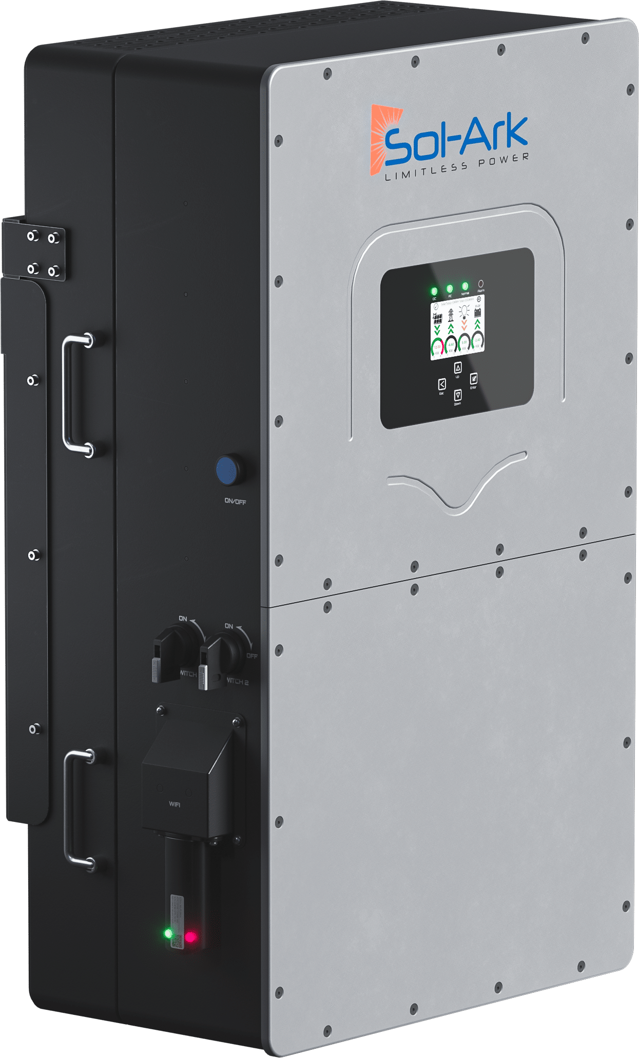 Commercial 60KW Solar Array - 3 Phase 208V Solar Kit + 2x 30K 208V Sol-Ark Inverter + 2x 60KW Sol-Ark OUTDOOR Lithium Battery +59.4KW Solar with Ground Mount and Wiring