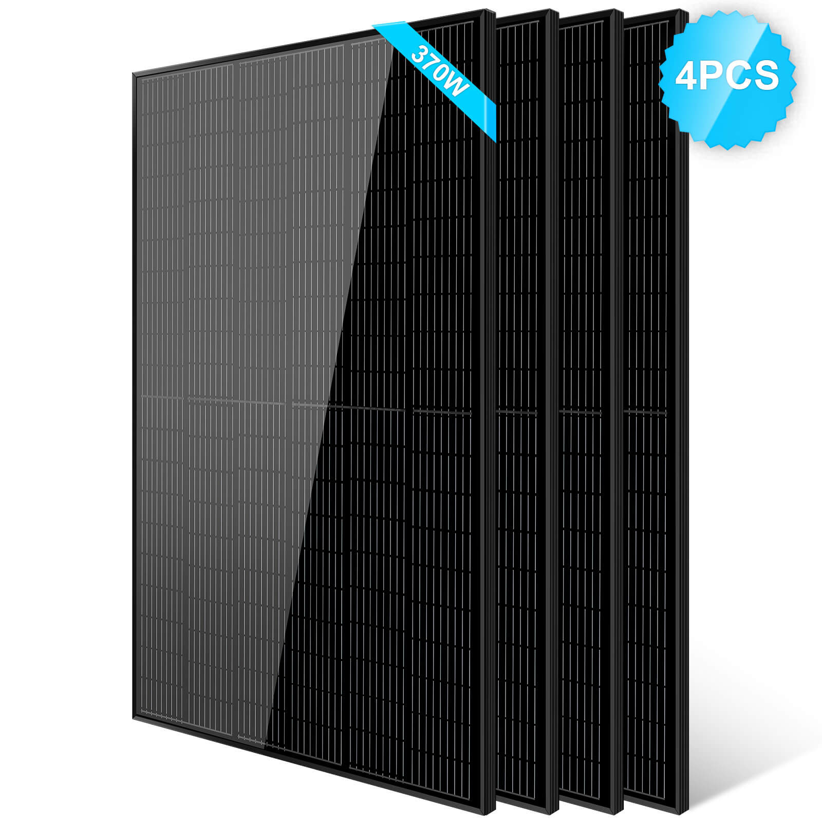 370W Mono Black PERC Solar Panel UL 61730