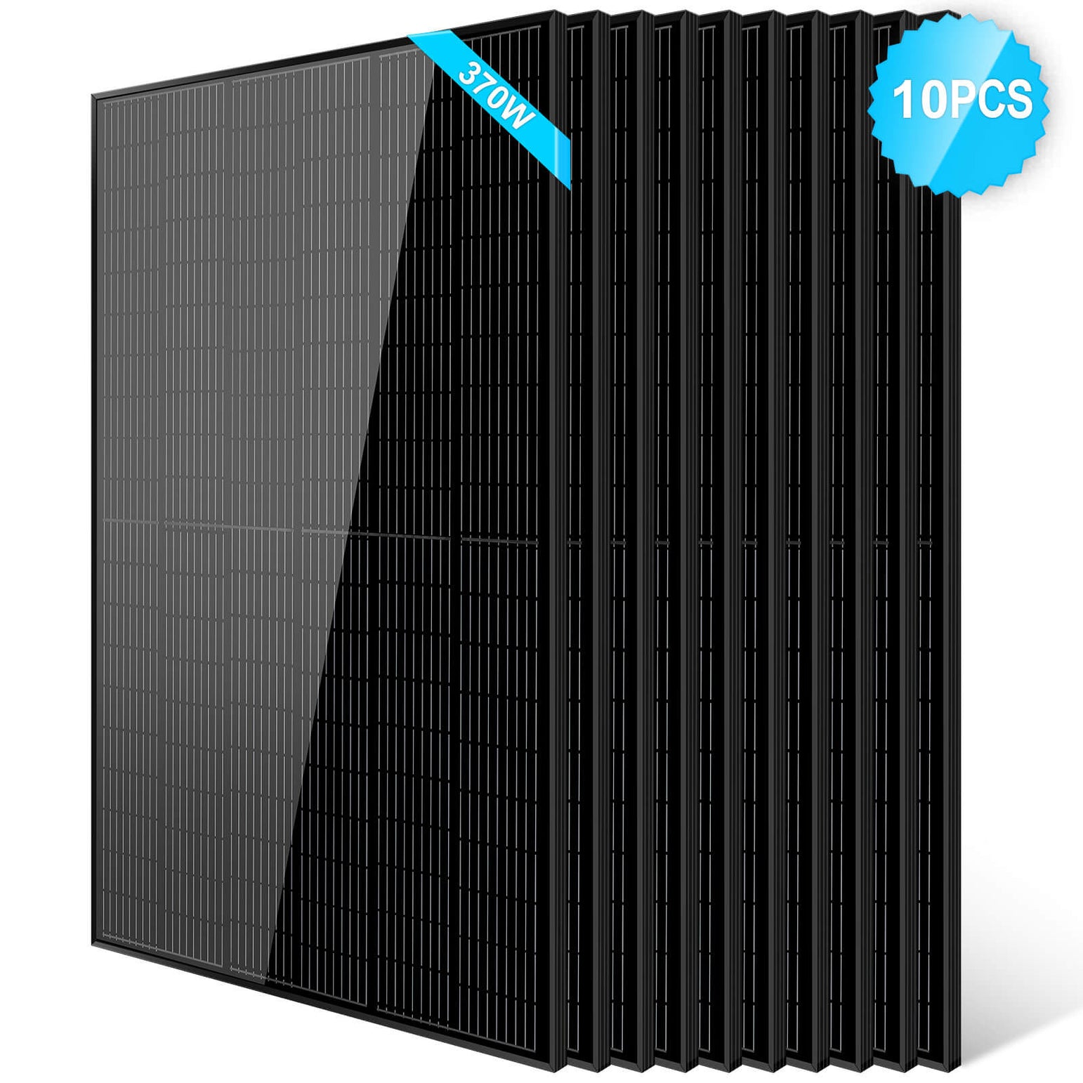 370W Mono Black PERC Solar Panel UL 61730