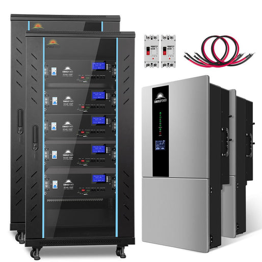 Hybrid Solar Kit 11.4KW 48V Split Phase 20.48KWH/50.2KWH Lithium Battery 450 Watt Solar Panel SGH-11N2E/ SGH-11N5E