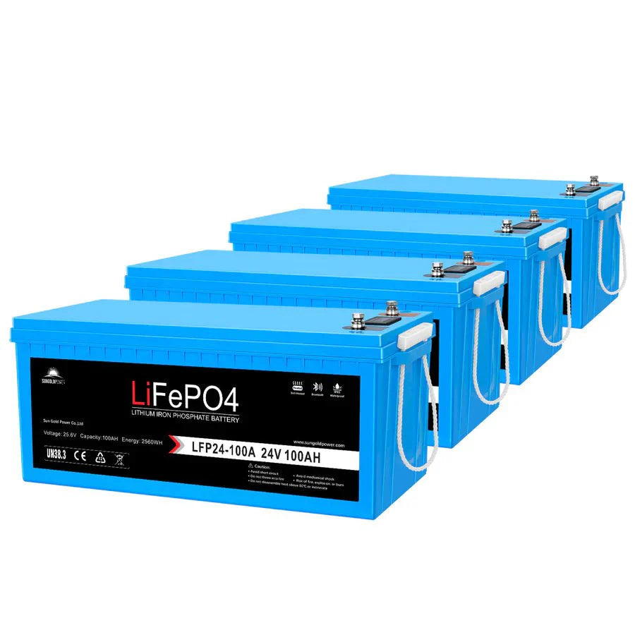 12V 100Ah/ 200Ah LiFePo4 Deep Cycle Lithium Battery Bluetooth / Self-Heating / IP65