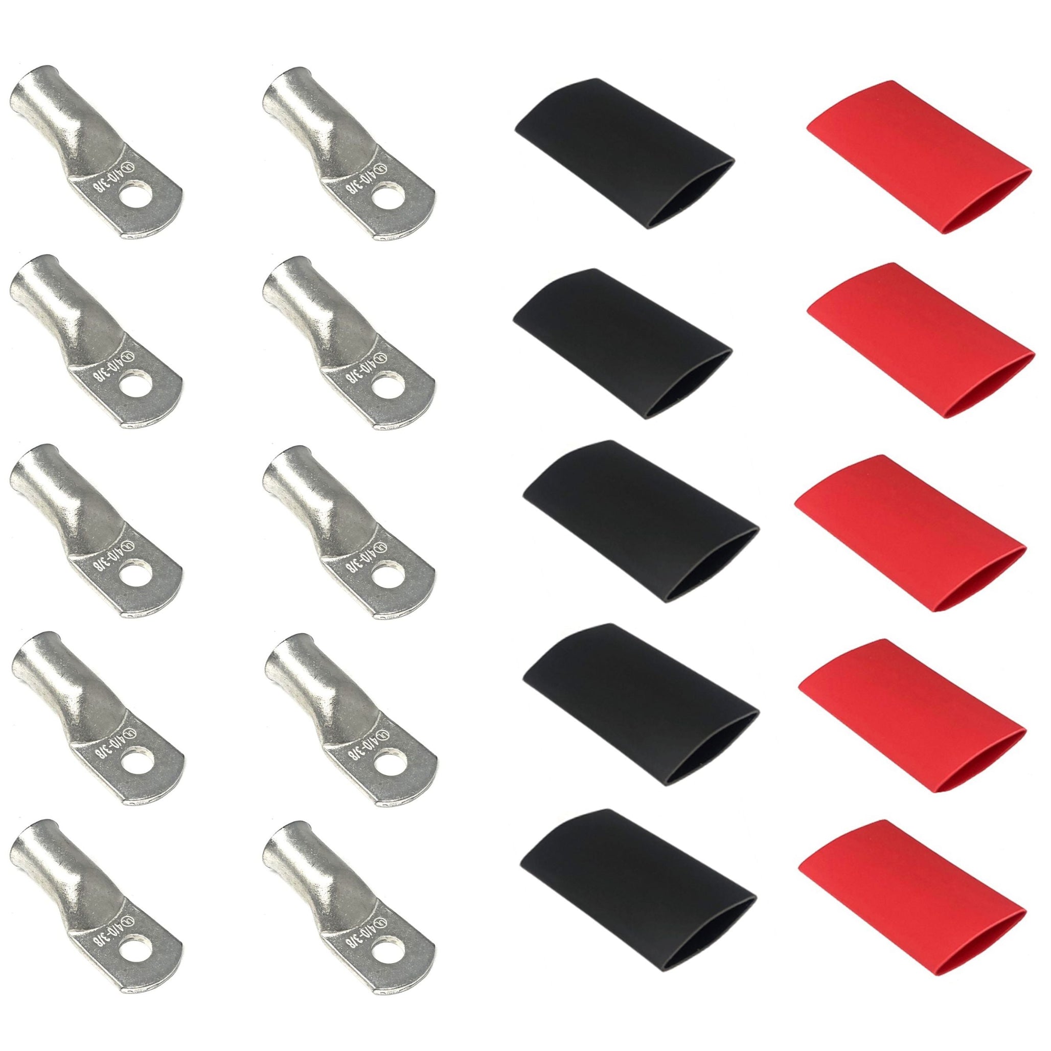 4/0 Gauge Cable Lugs with Heat Shrink Tubing Kit