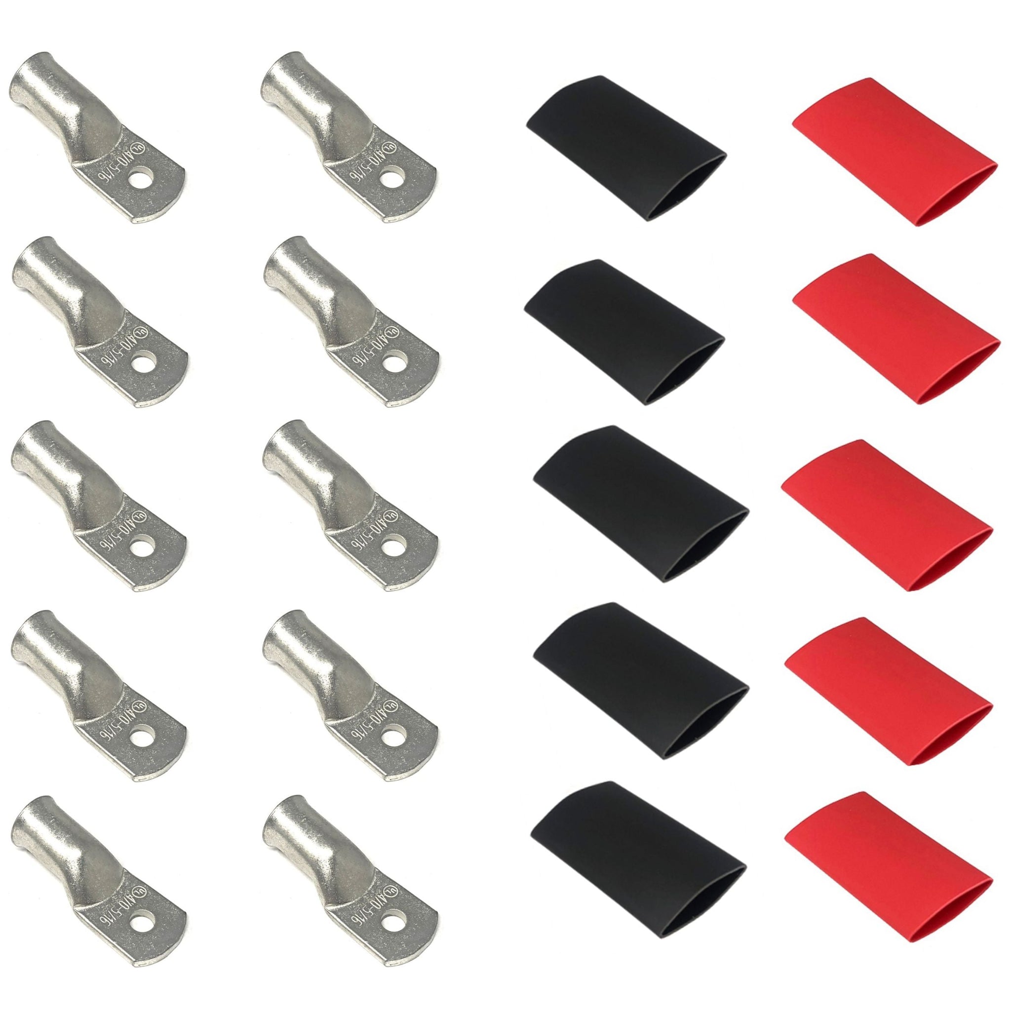 4/0 Gauge Cable Lugs with Heat Shrink Tubing Kit