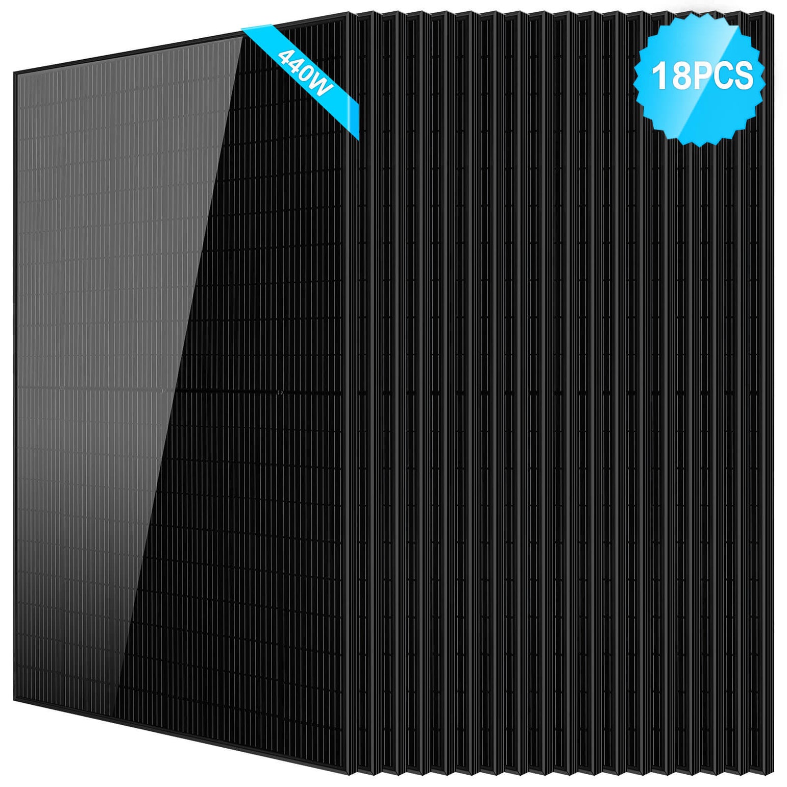 440W Mono Black PERC Solar Panel UL61730 CEC Listed