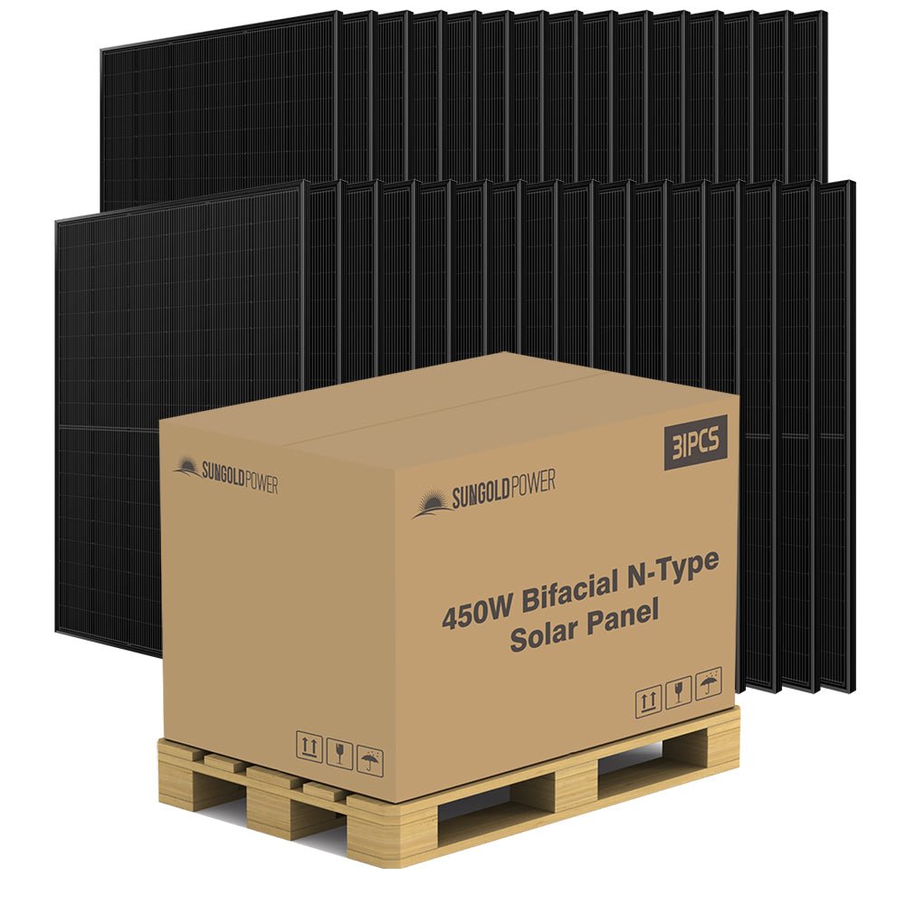 450 Watt Bifacial N-Type Monocrystalline Solar Panel SGN-450-BBS (31 PANELS) UL6173