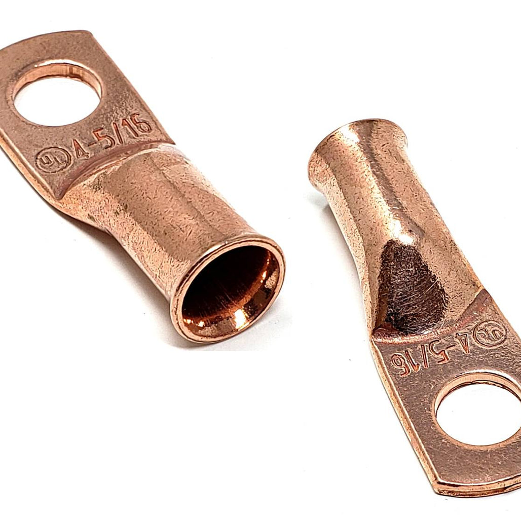 4 Gauge (AWG) Pure Copper Cable Lug Connector Ring Terminals