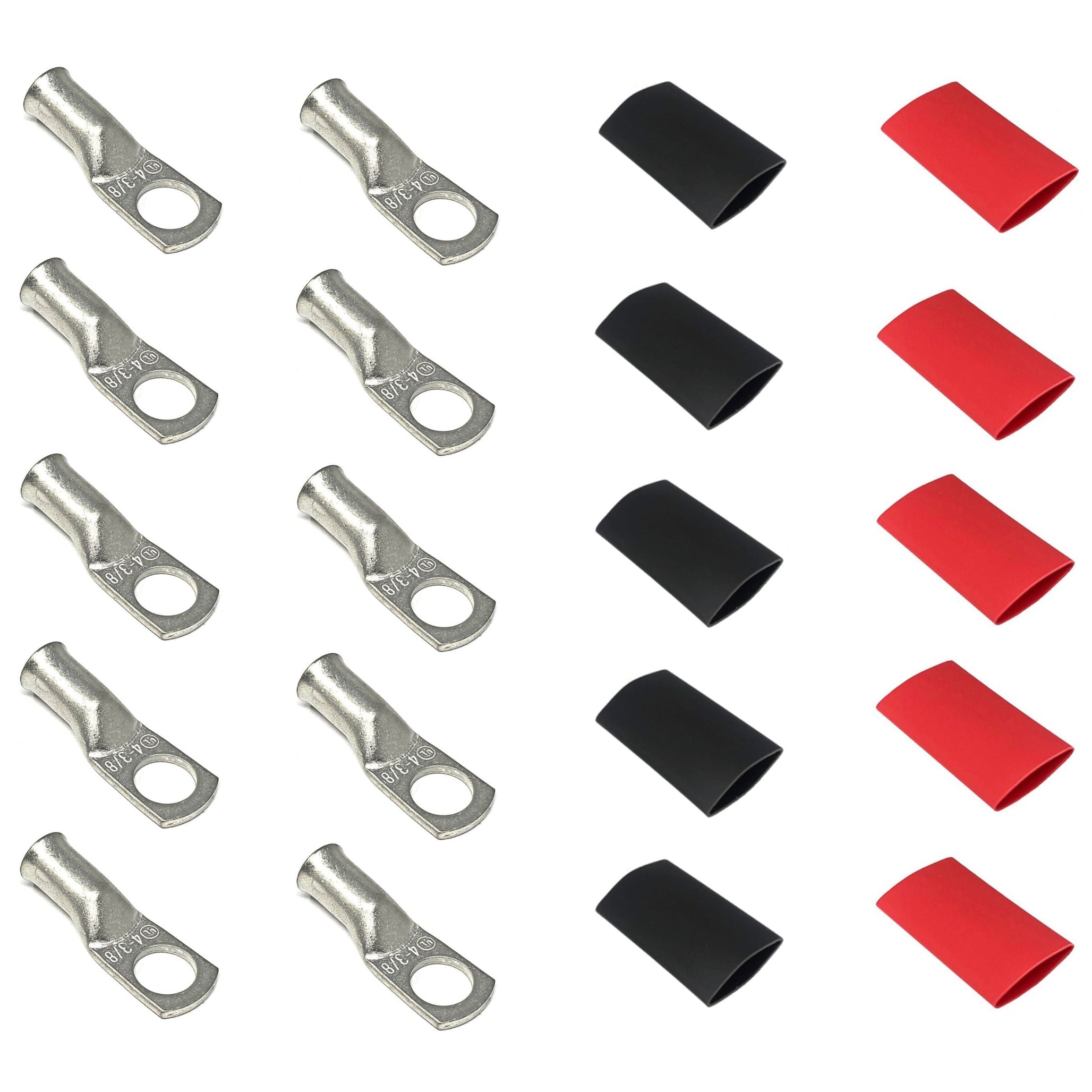 4 Gauge Cable Lugs with Heat Shrink Tubing Kit