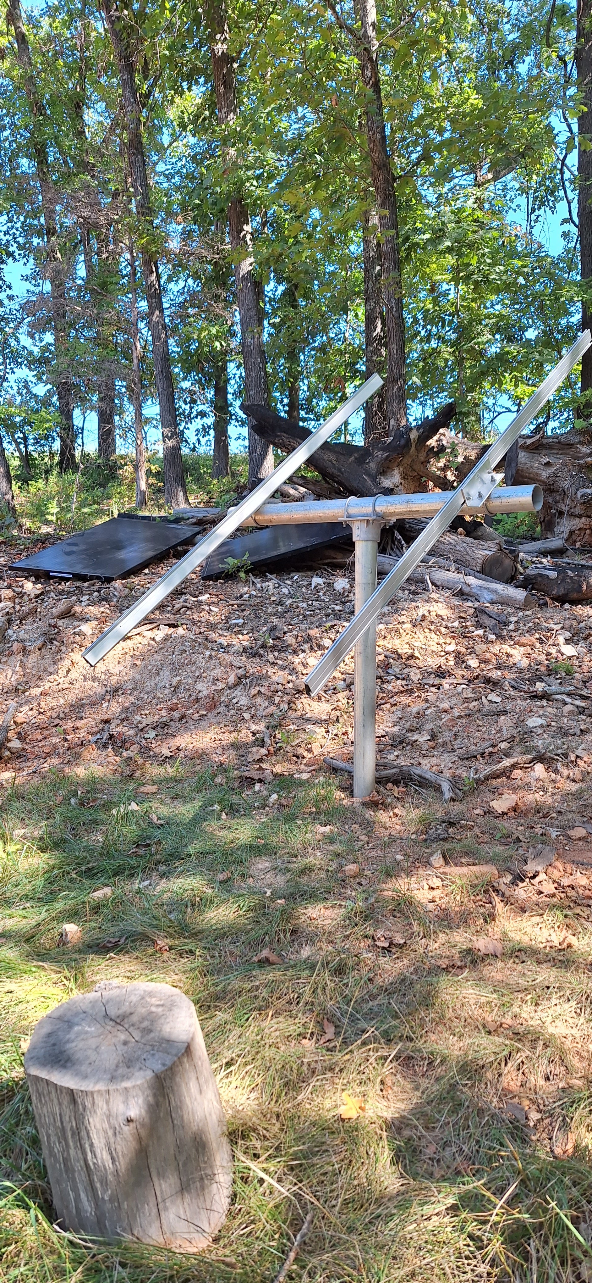 Adjustable Solar Panel 3" Pole Mount - 2x Solar Panels (With Modules) 730W Array