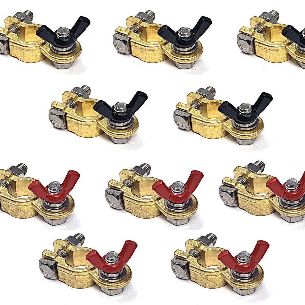 Marine Grade Battery Terminal Top Post Kit for RV, Trucks, Boats, Cars, Campers, Golf Carts (Military Spec. B-12128C)