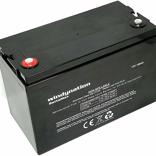 100 Amp-Hour 100ah 12V 12 Volt AGM Deep Cycle Sealed Lead Acid Battery
