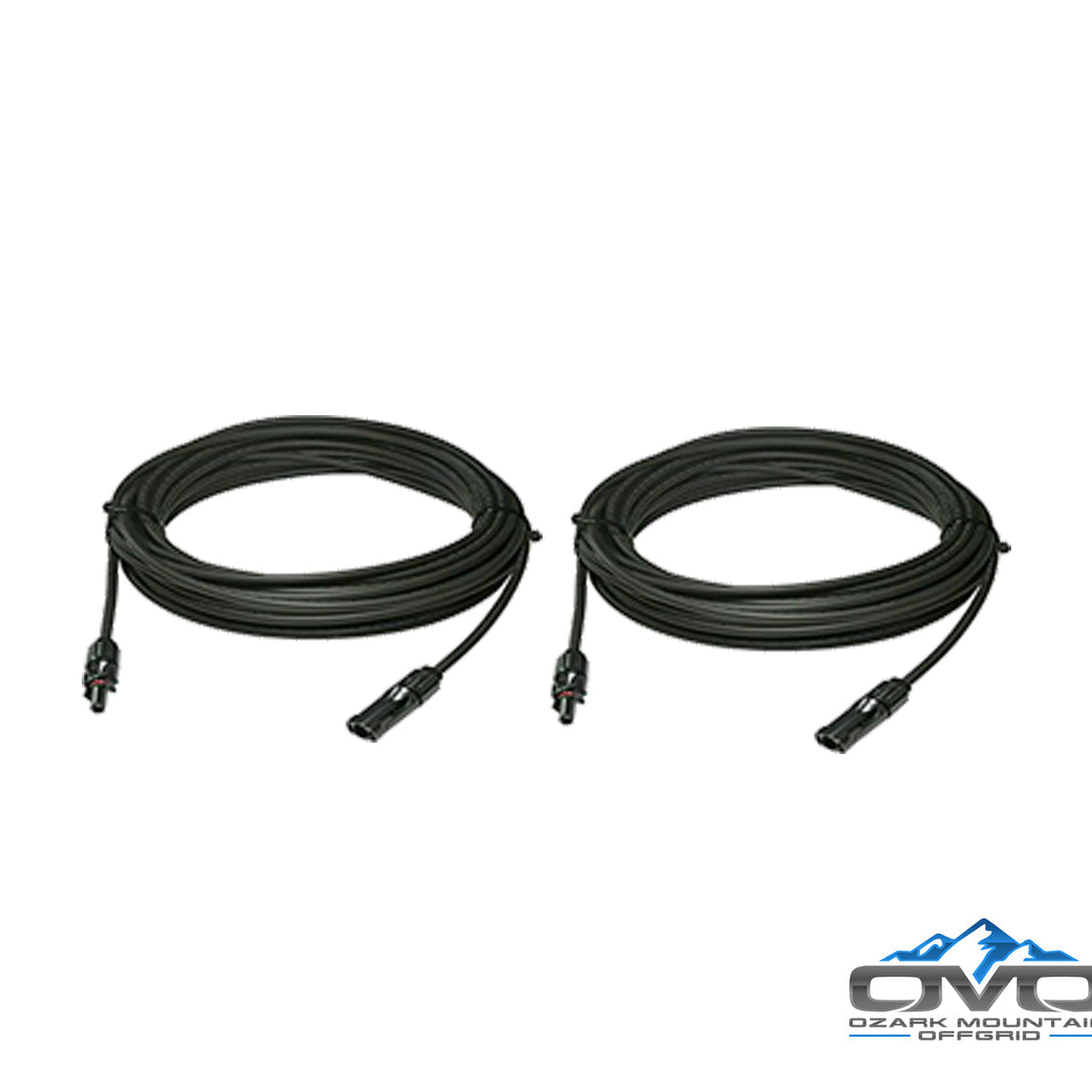 Solar Panel 10AWG MC4 Cables - 1 Pair - 20 Feet Black + 20 Feet Black