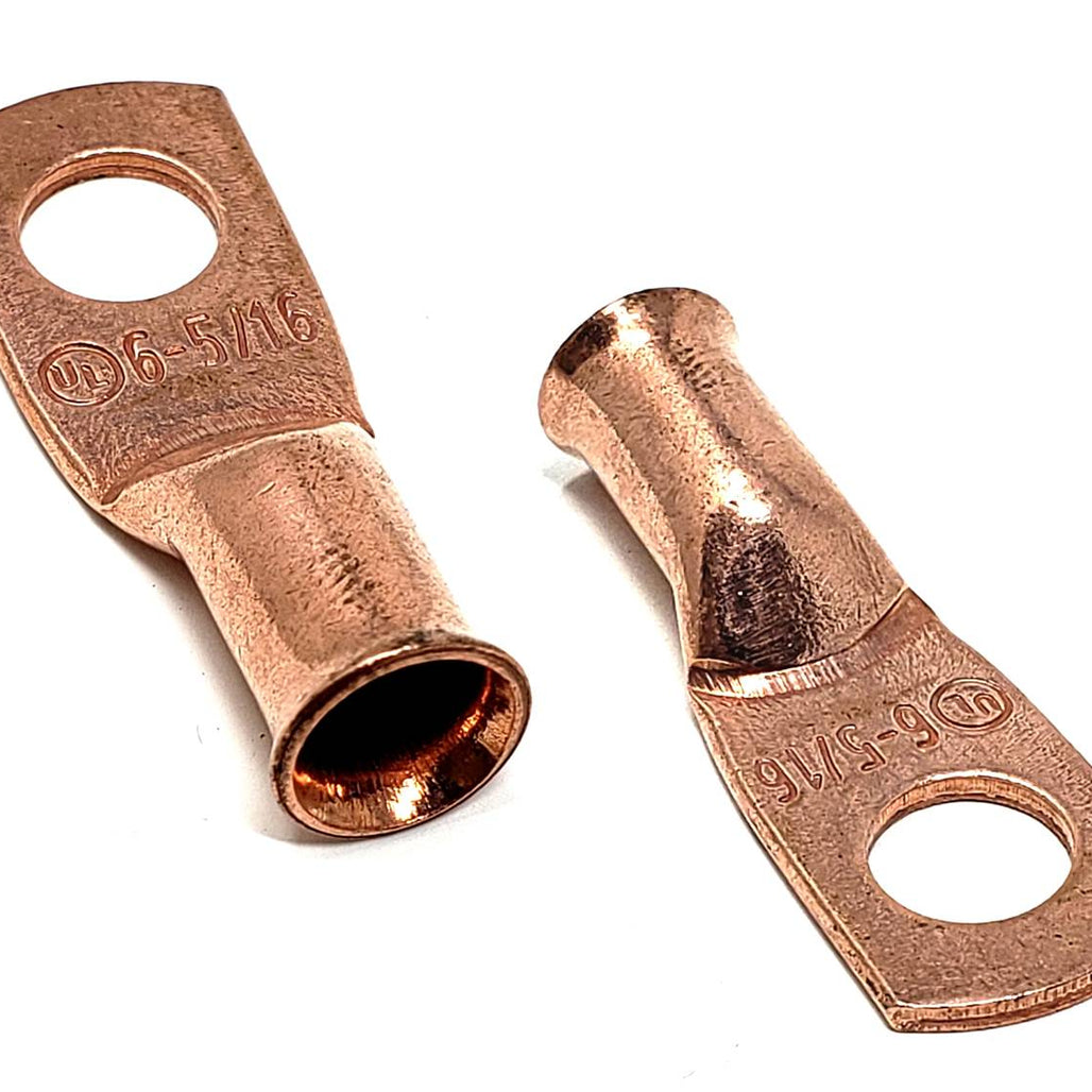 6 Gauge (AWG) Pure Copper Cable Lug Connector Ring Terminals