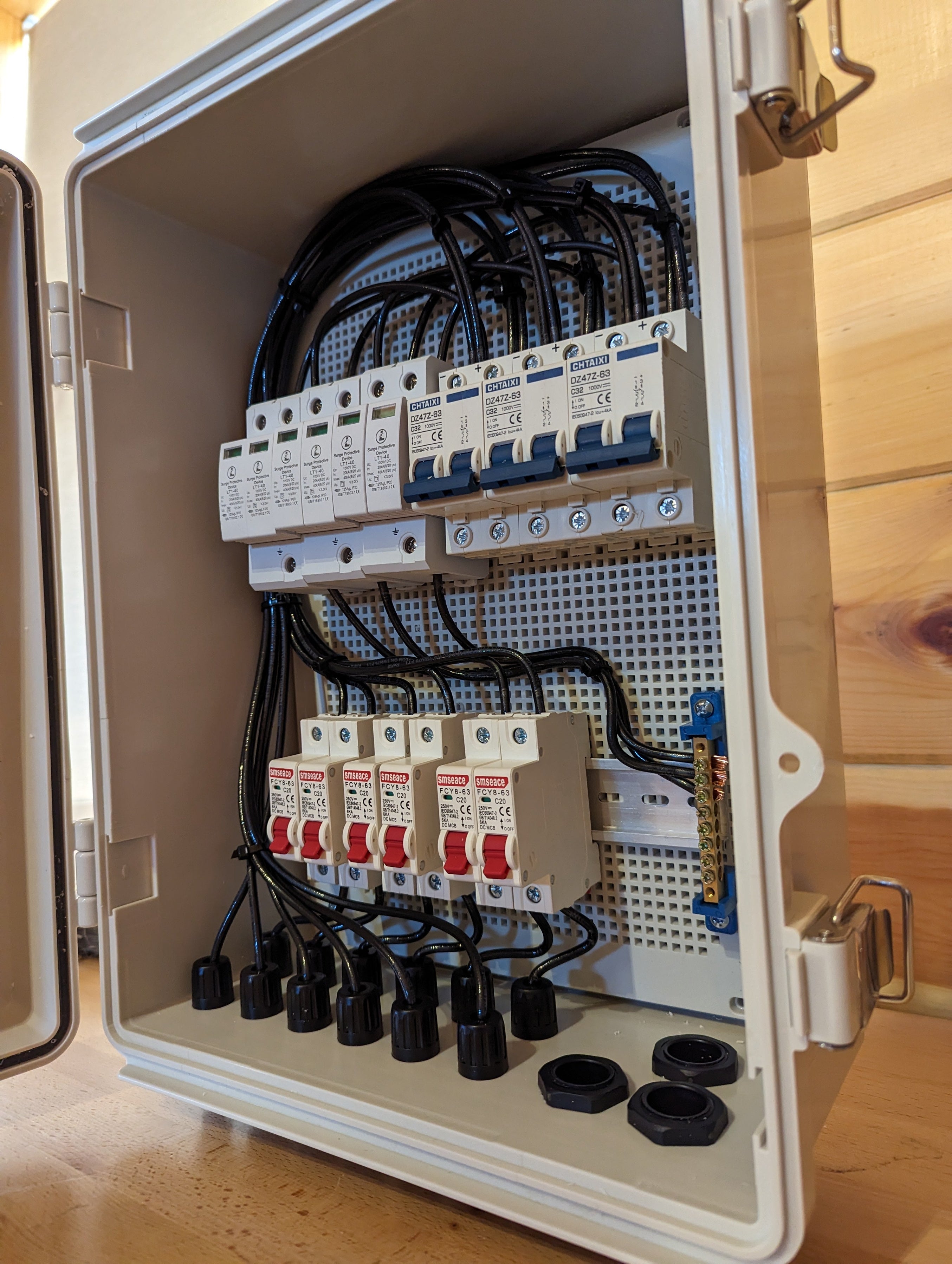 Combiner Box - 6 String Input - 3 Circuits Output - Built for Sol-Ark 15K Installations