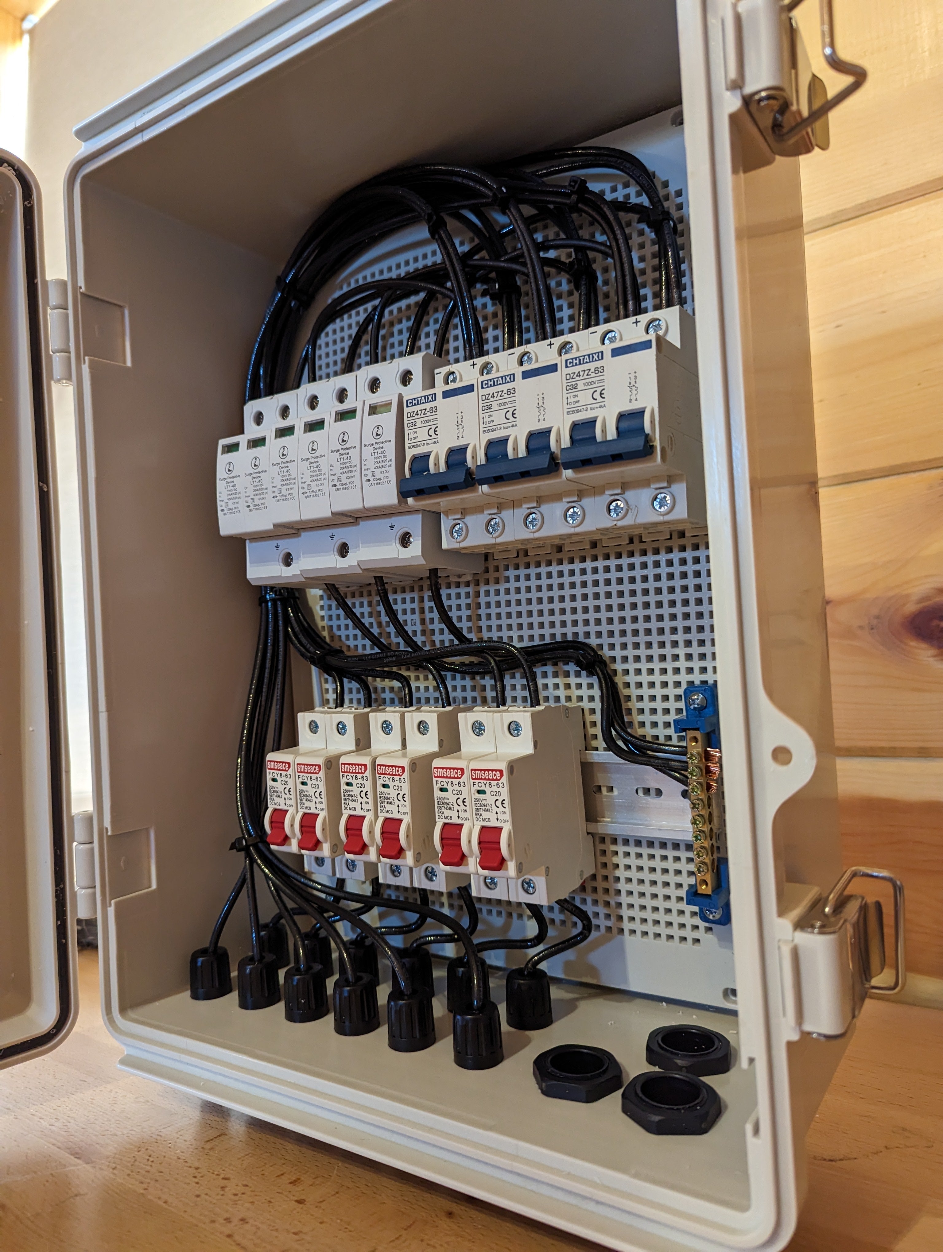 Combiner Box - 6 String Input - 3 Circuits Output - Built for Sol-Ark 15K Installations