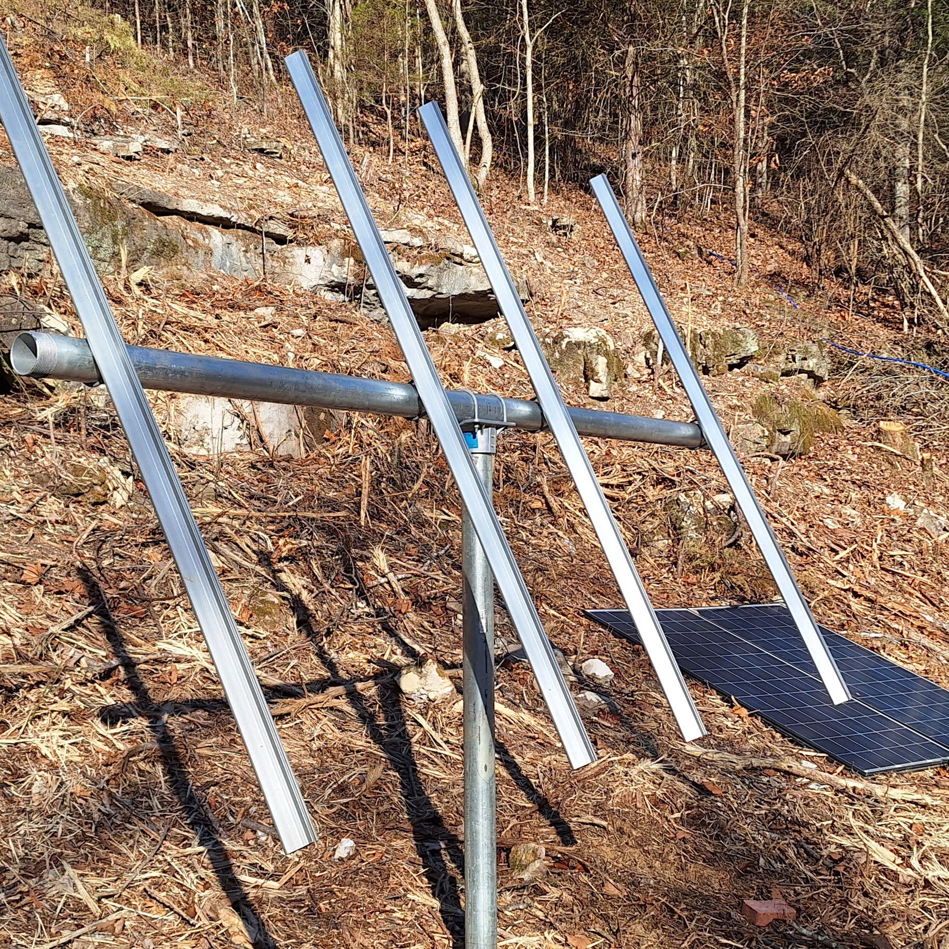 Adjustable Solar Panel 3" Pole Mount - 4x Solar Panels (Without Modules)