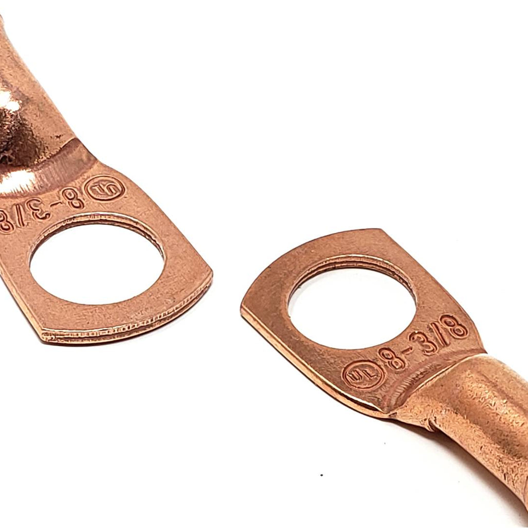 8 Gauge (AWG) Pure Copper Cable Lug Connector Ring Terminals