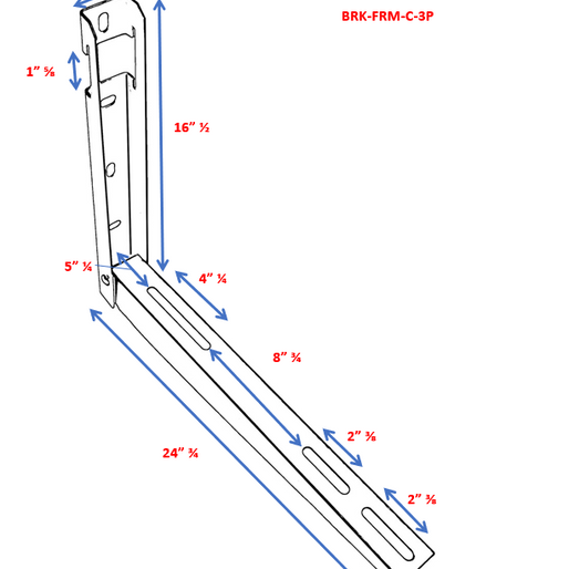 Folding Mounting Bracket for Mini Split Unit with Leveler