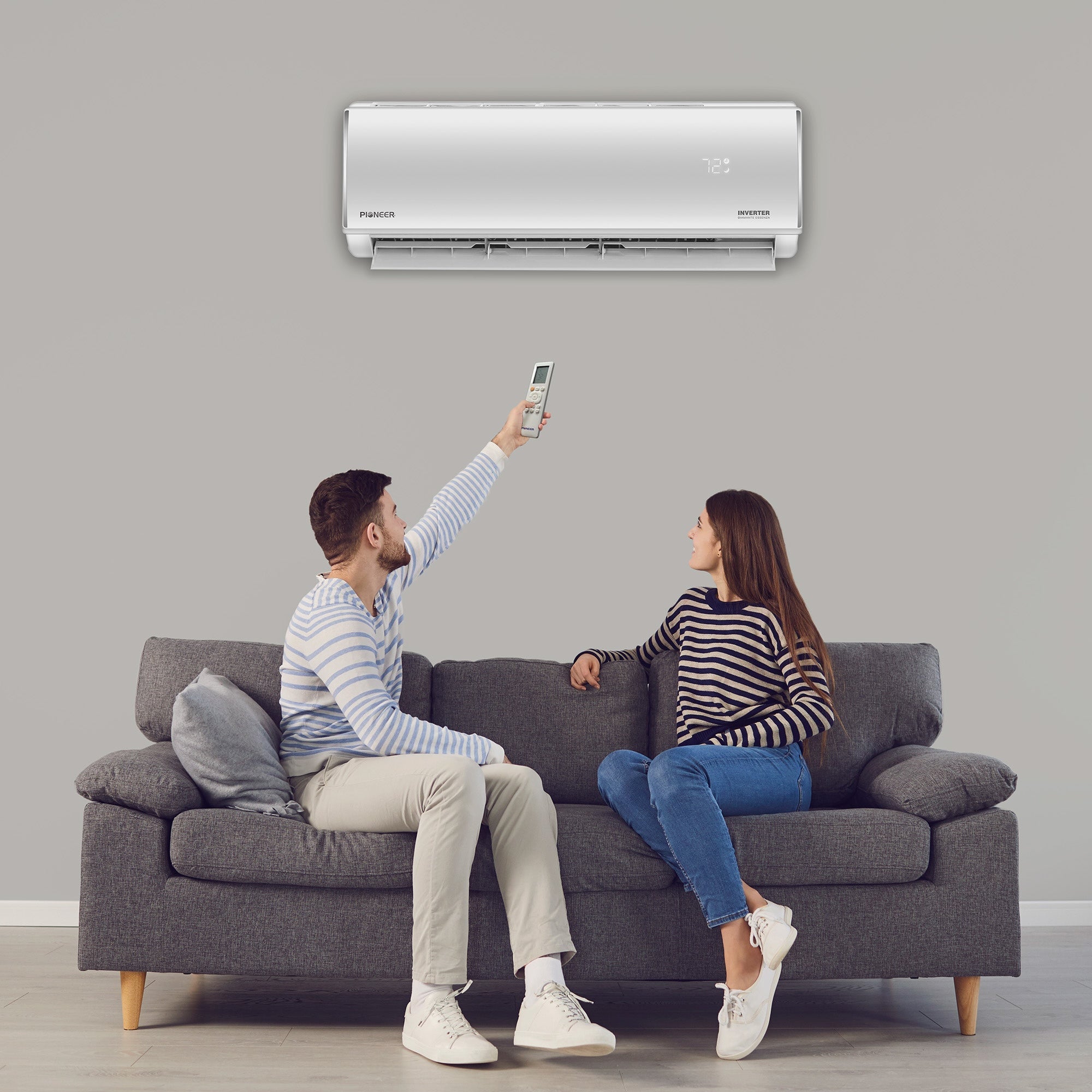 Pioneer® Diamante Essenza™ 12,000 BTU 17 SEER2 230V High-Wall Ductless Mini-Split Air Conditioner Inverter Heat Pump with 16 Ft. Kit