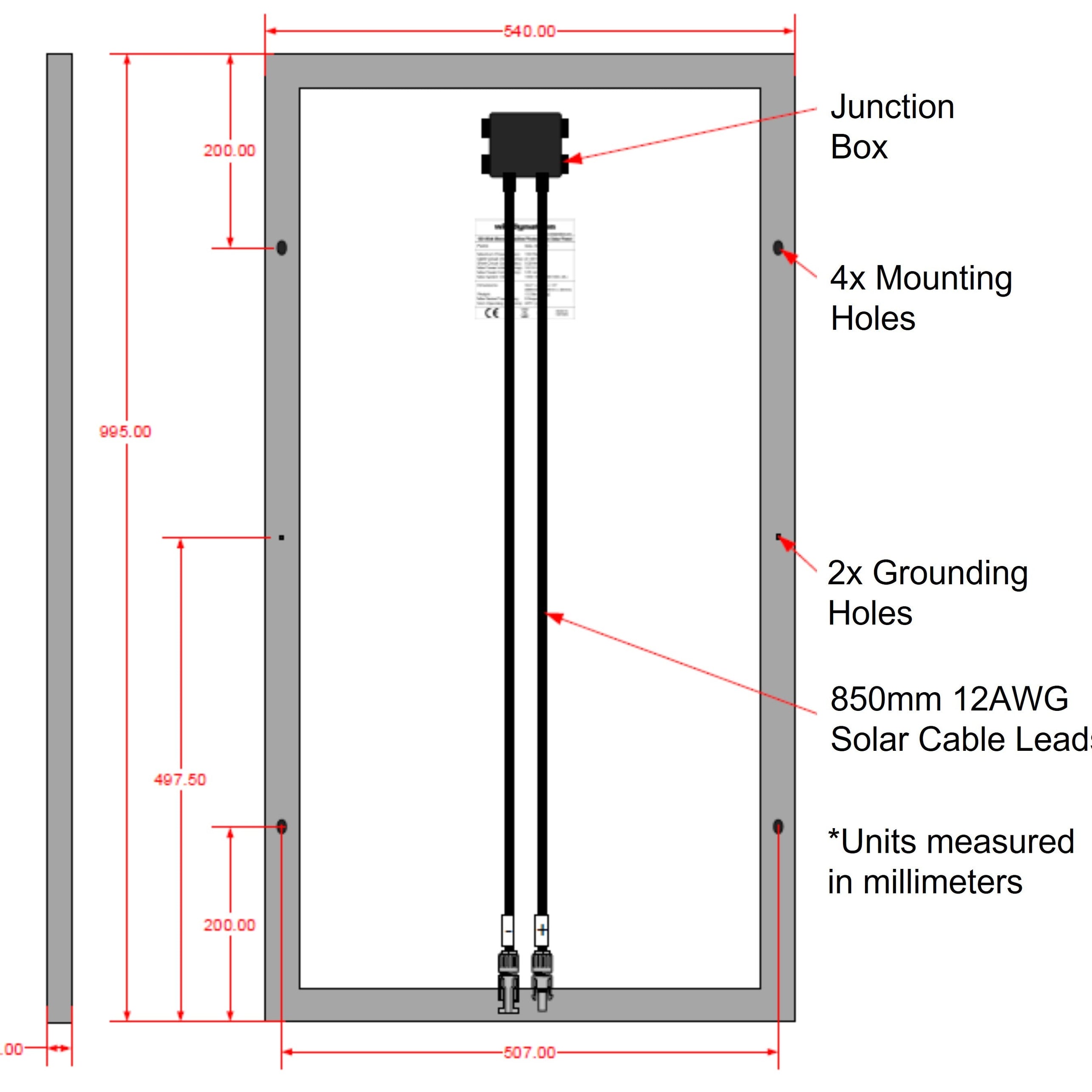 100-Watt Monocrystalline Solar Panel Kits with P30L LCD Solar Charge Controller
