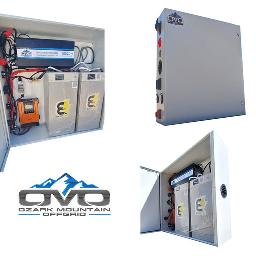 1.1KW Boat Dock Offgrid Solar Kit (2 Panel + 2 Lithium Batteries) - Mountable with Plug and Play Connections