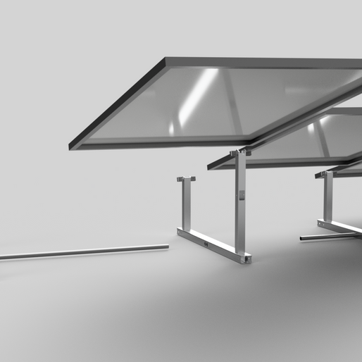 IntegraRack IR-15 Solar Panel Ground Mount | 15 Degree Angle | Aircraft Grade Aluminum