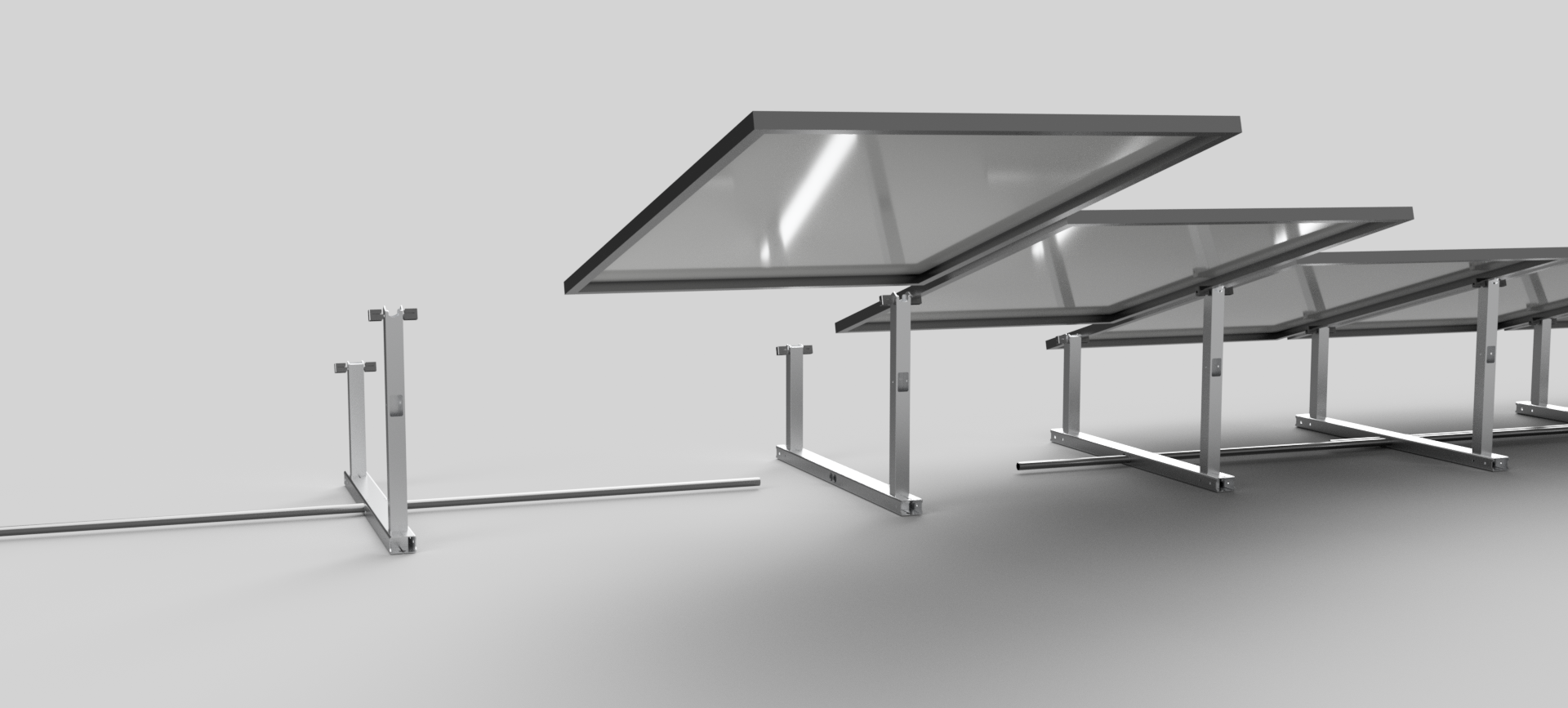 IntegraRack IR-15 Solar Panel Ground Mount | 15 Degree Angle | Aircraft Grade Aluminum