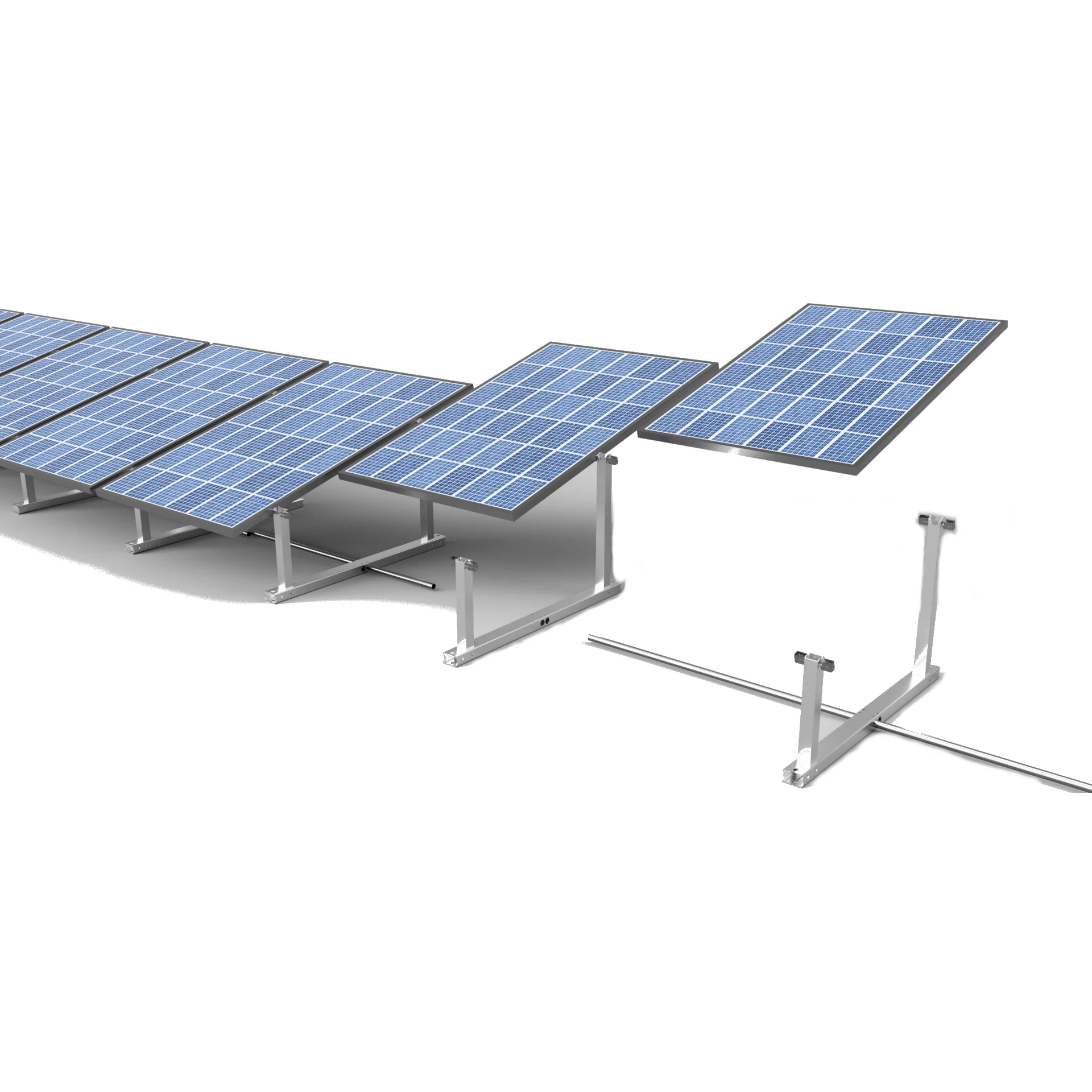 IntegraRack IR-15 Solar Panel Ground Mount | 15 Degree Angle | Aircraft Grade Aluminum