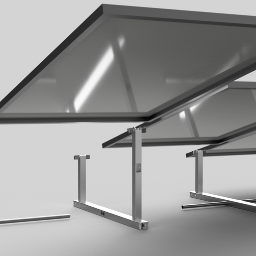 IntegraRack IR-15 Solar Panel Ground Mount | 15 Degree Angle | Aircraft Grade Aluminum