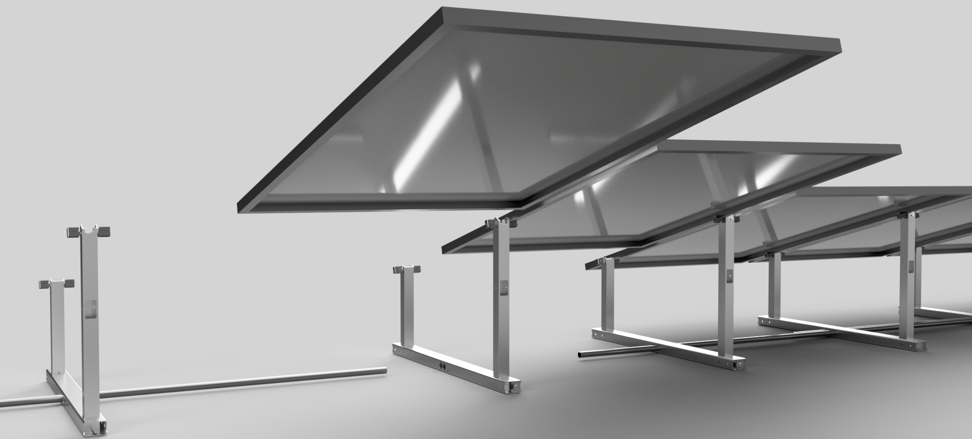 IntegraRack IR-15 Solar Panel Ground Mount | 15 Degree Angle | Aircraft Grade Aluminum