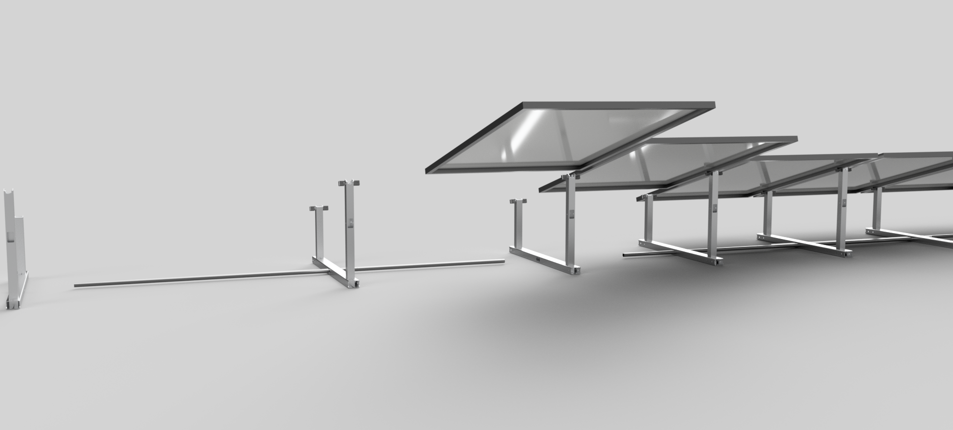 IntegraRack IR-15 Solar Panel Ground Mount | 15 Degree Angle | Aircraft Grade Aluminum