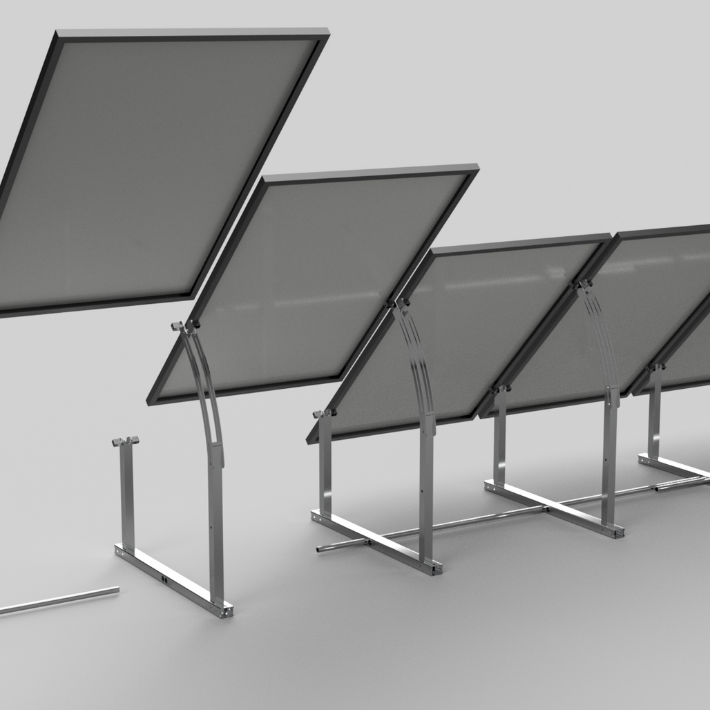 IntegraRack IR-45ASA Solar Panel Ground Mount | 15-45 Degree Adjustable Angle | Aircraft Grade Aluminum