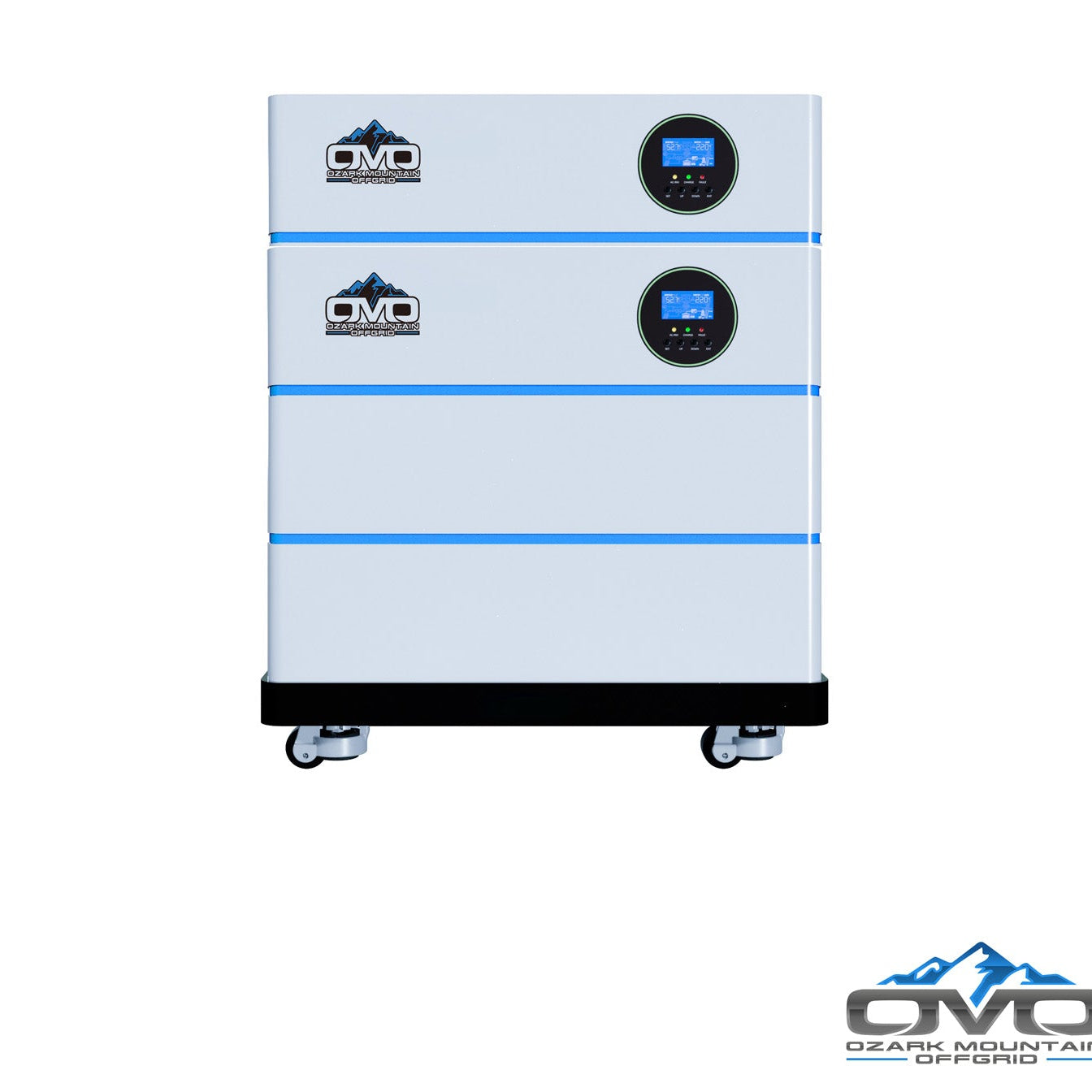 OMO All-In-One Customizable Stacking Inverter/Battery System 120/240 11000W Total Inverter Output + 10.24KW Lithium Battery
