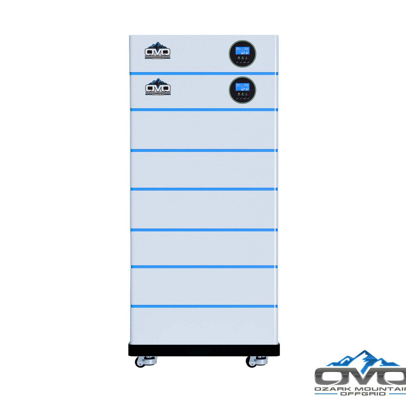 OMO All-In-One Customizable Stacking Inverter/Battery System 120/240 11000W Total Inverter Output + 30.72KW Lithium Battery