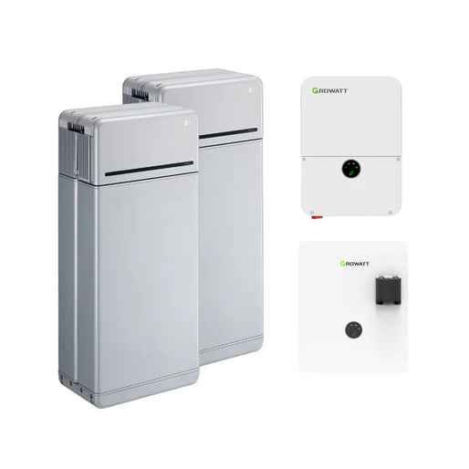 LG 16H Prime 16kWh High Voltage Battery Bundle with Growatt 7.6kW or 11.4kW Grid-Tie Inverter - Mercados Solar
